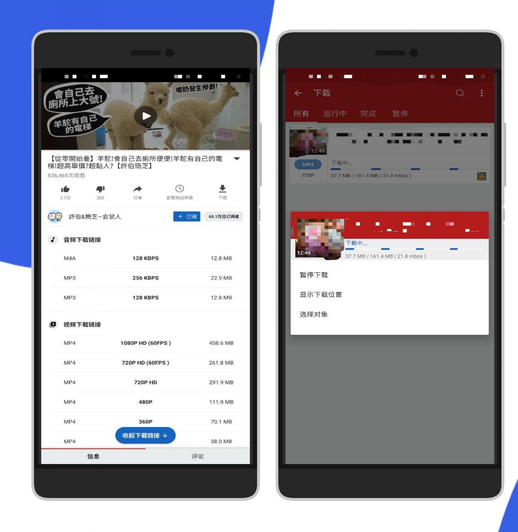 安卓--油管/P站视频下载器--支持付费下载-久趣源码交流论坛